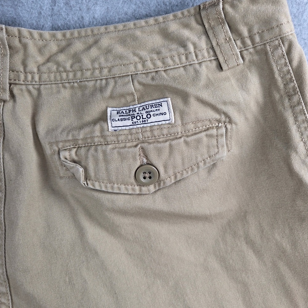 Polo Ralph Lauren Cargo Shorts Kids Size 20 Tan Khaki Classic Chino - Picture 5 of 7